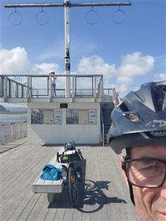 Photo of Tour Aotearoa 2024: rider Shane J, Greymouth breakwater lookout